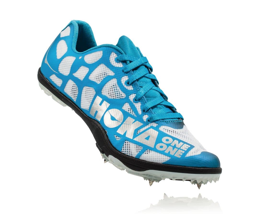 Hoka One One Rocket Ld Férfi Szöges Cipő Fehér / Kék [ZLPSA-9540]